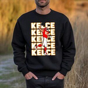 Kansas City Chiefs Patrick Mahomes With Team Sweatshirt Vintage NFL Fan Gift 79